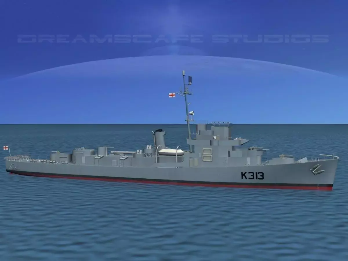 UK Captains Class Frigate Blackwood 3D model