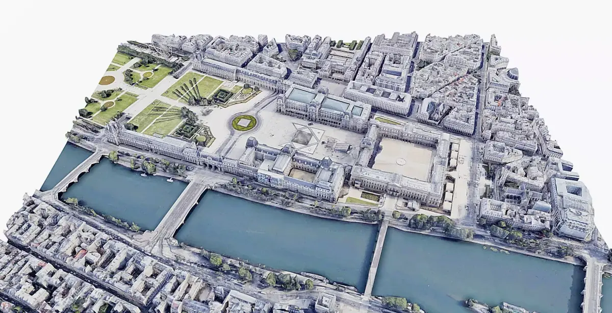 The Louvre - Museum Low-poly 3D model