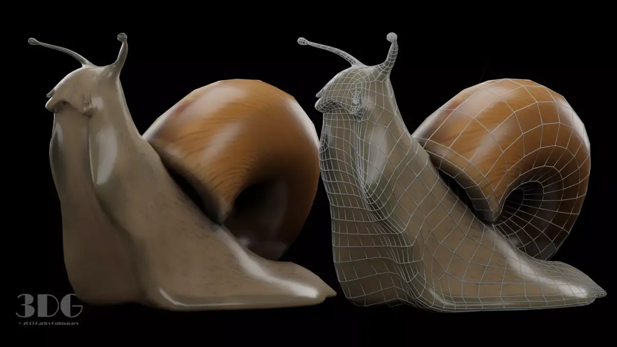 Snail Low-poly 3D model purchase