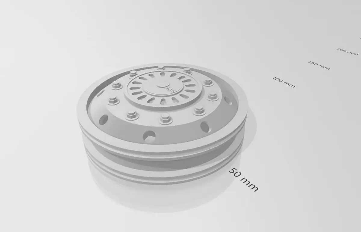 SIMPLE RIM AND HUB FOR 1 14 TRAILER OR TRUCK 3D print model purchase