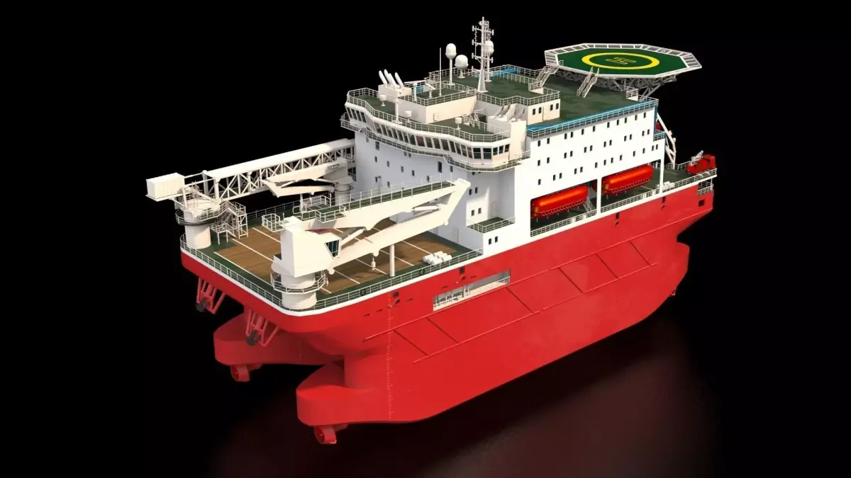 Ship 3d model - Offshore accommodation ship 84m  3D model