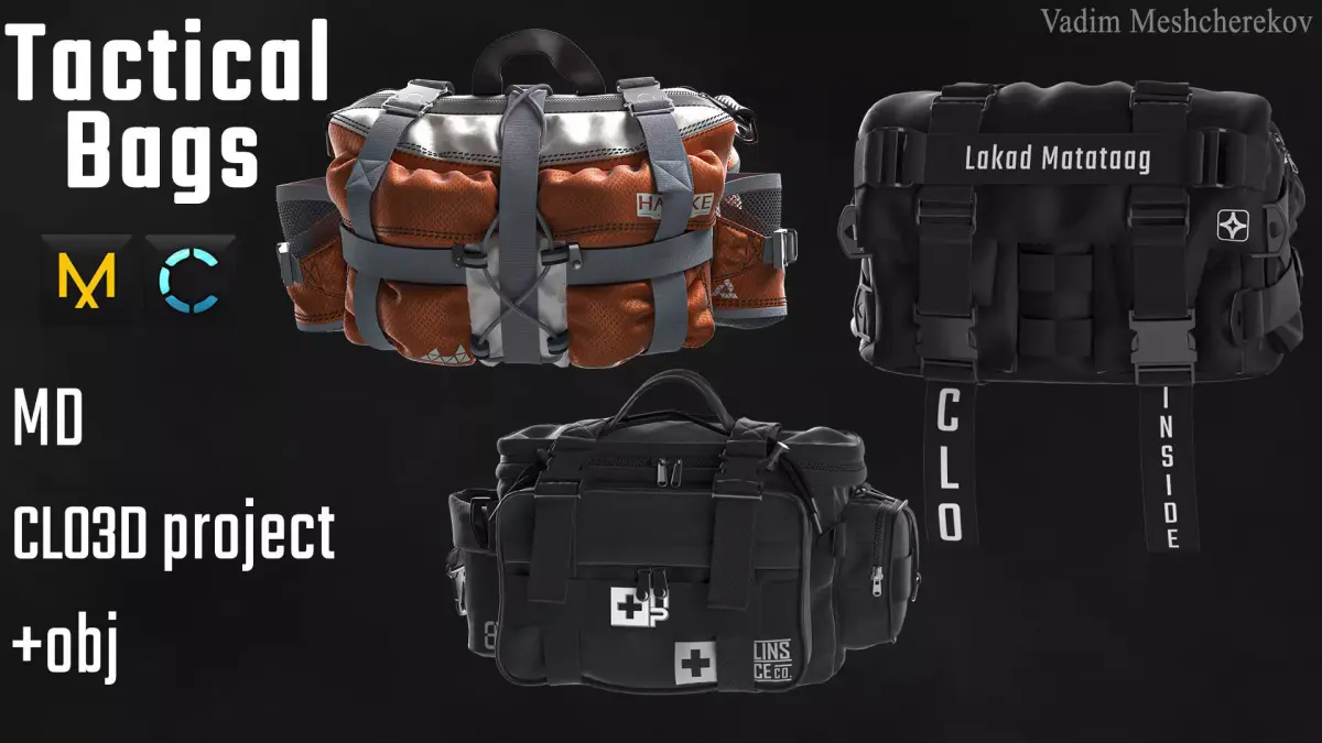 Tactical Bags 3D model