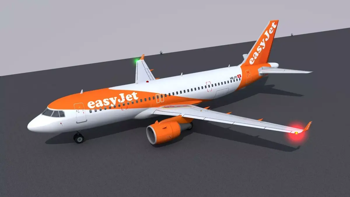 Airbus A320 livery Easy Jet 3D model