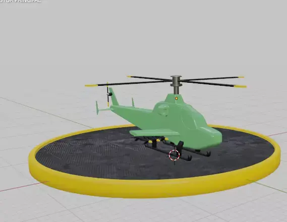 helicopter Low-poly 3D model order