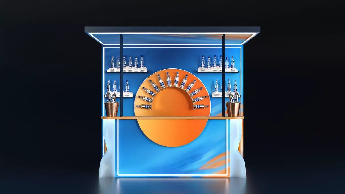 Event Bar Stand Brand Exhibition Booth 3D model