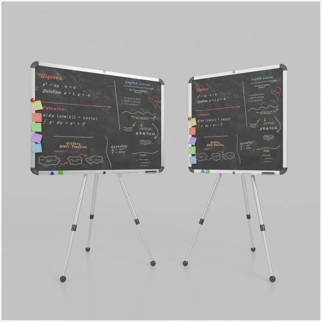  Classroom Blackboards Duo - Customizable Writing Boards 