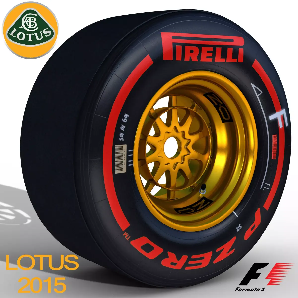 E23 Supersoft front tyre Low-poly 3D model