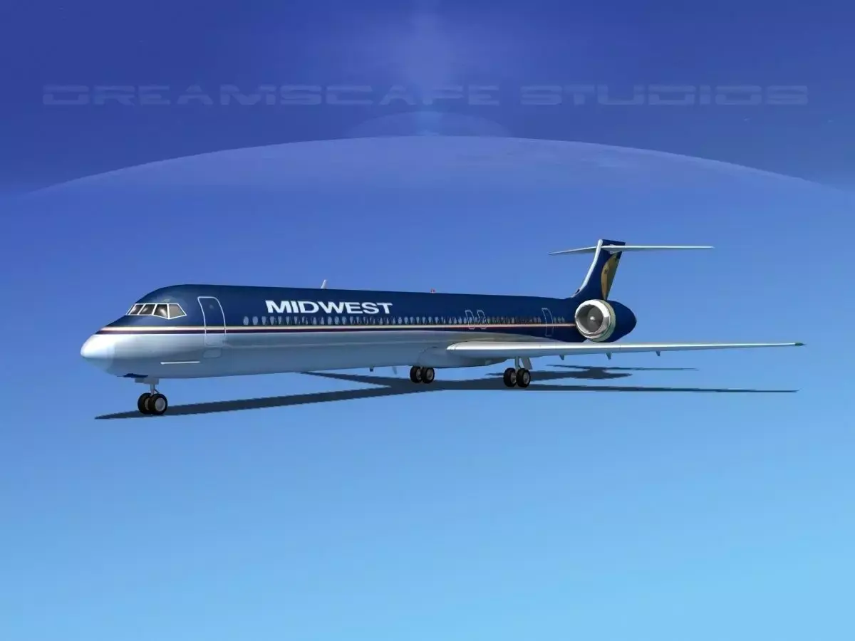McDonnell Douglas MD80 Midwest 3D model