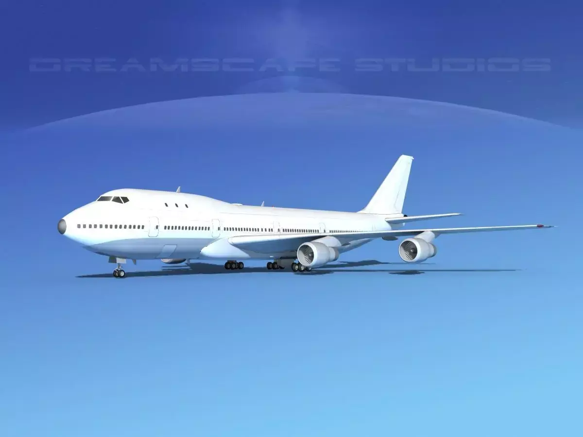 Boeing 747-100 Unmarked 3D model
