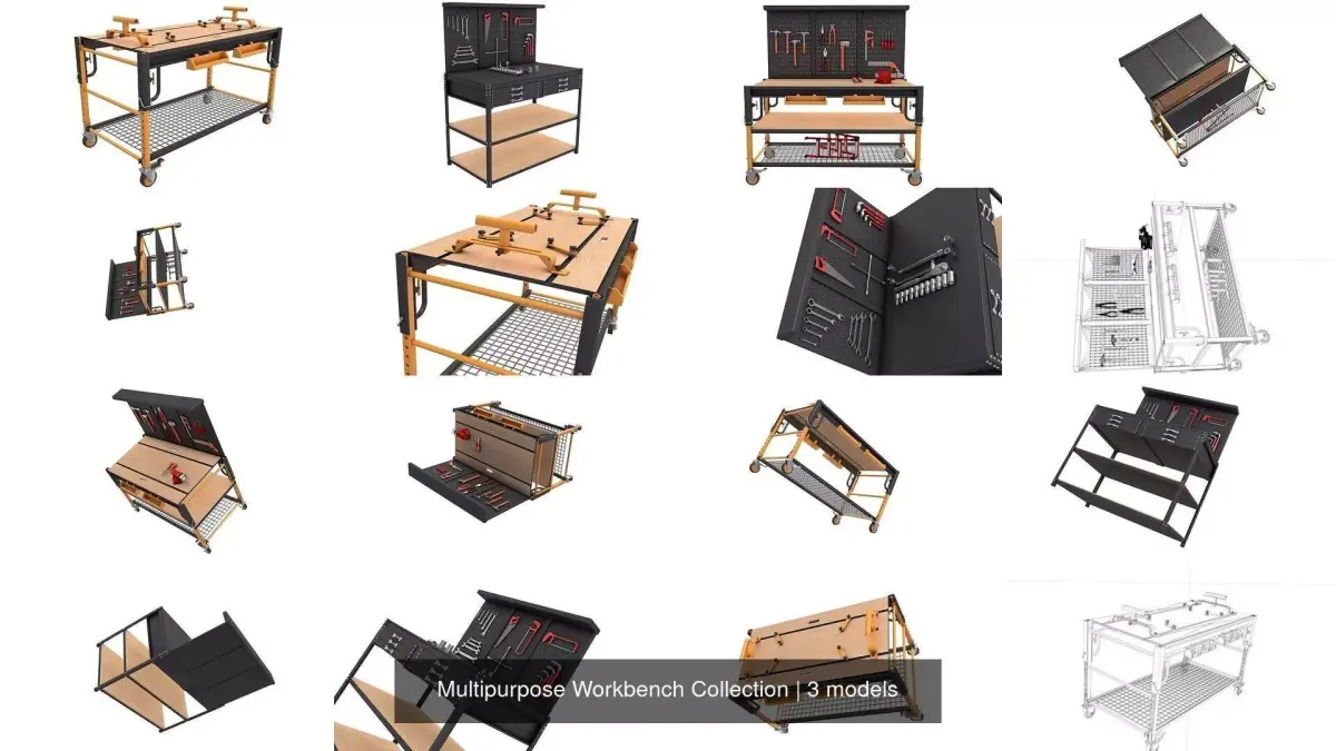 Multipurpose Workbench Collection 3D Model Pack