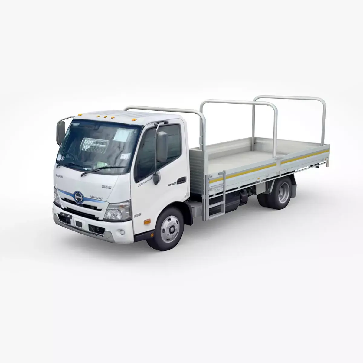 Hino 616 Hybrid Flatbed 2020 Low-poly 3D model
