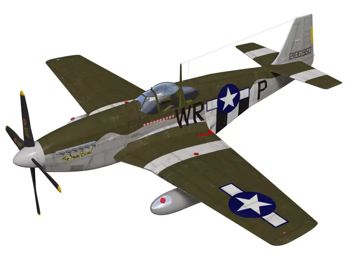 North American P-51B Mustang 3D model buy