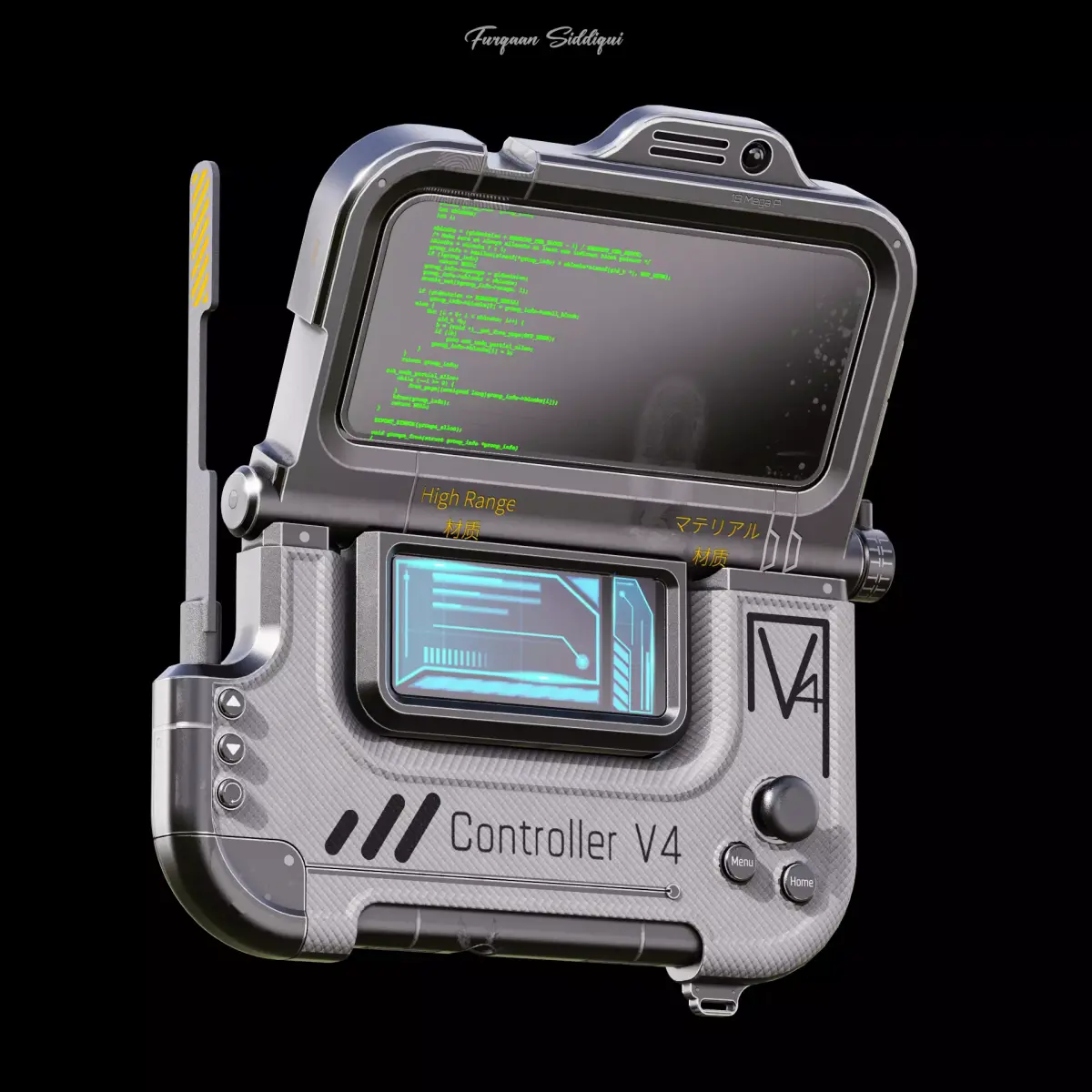 Sci-fi Controller V4 Low-poly 3D model