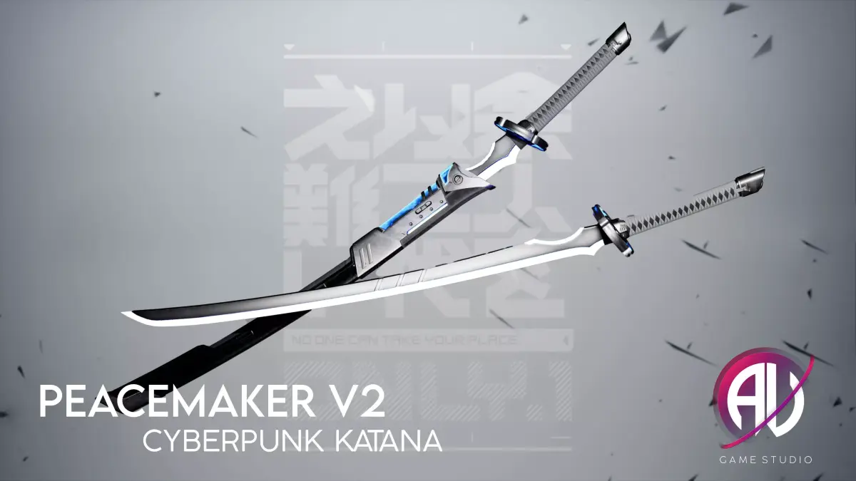 Cyberpunk Katana - Peacemaker V2 Low-poly 3D model