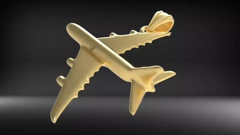 Airplane airbus pendant charm Necklace Jewelry 3D print model