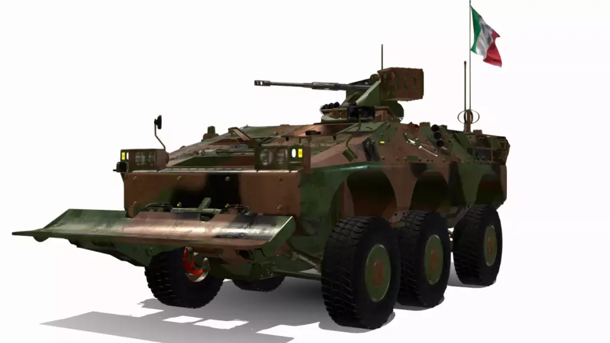Puma 6x6 Iveco Low-poly 3D model