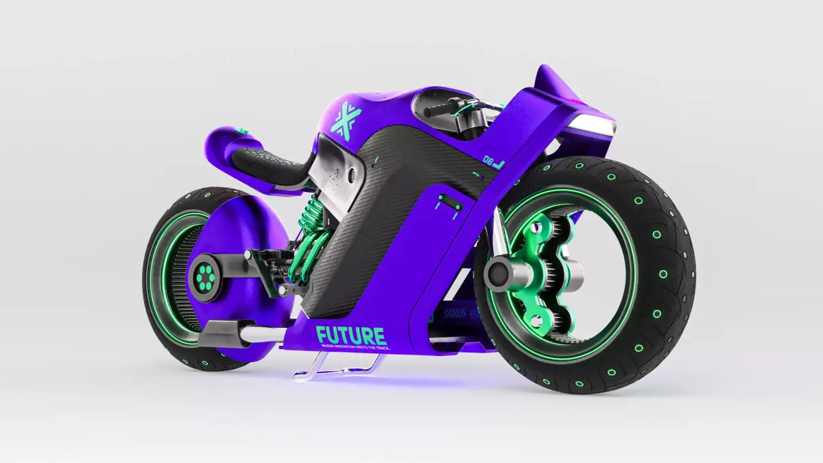 FUTURE RACE BIKE Low-poly 3D model