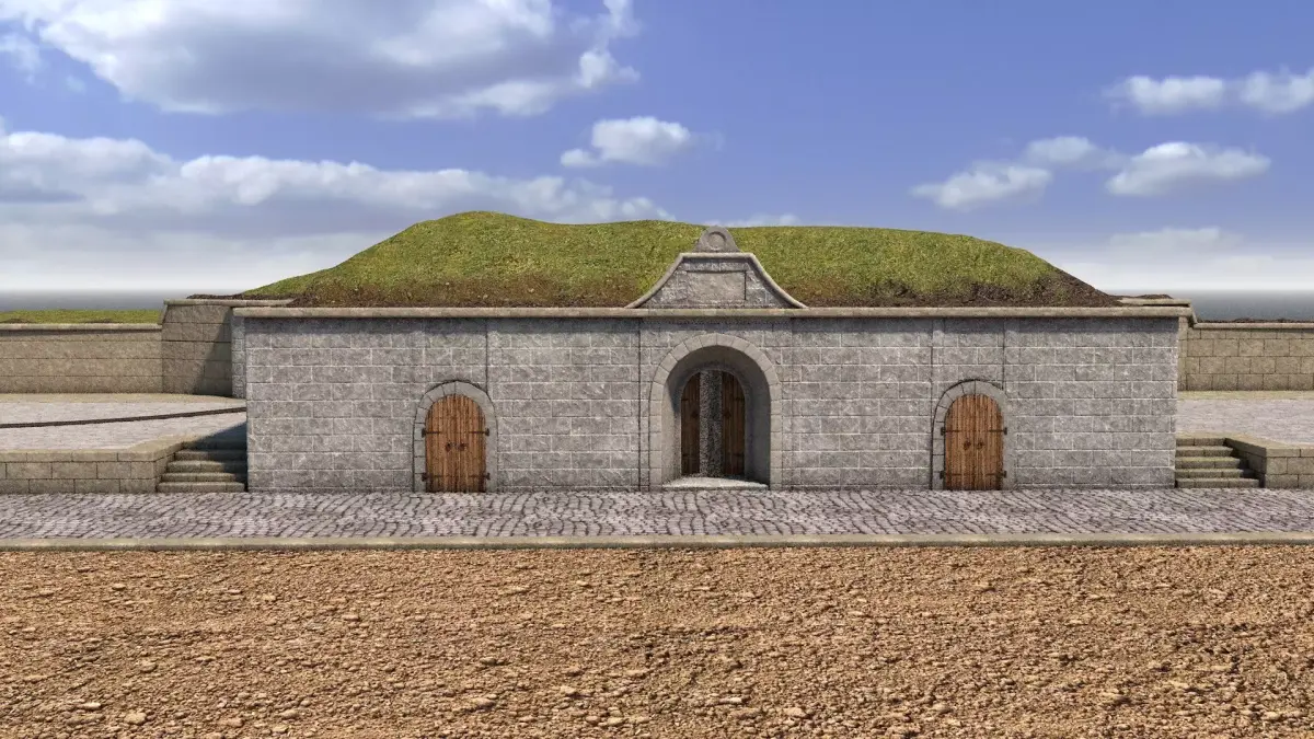 TABYA stone building in desert 3D model