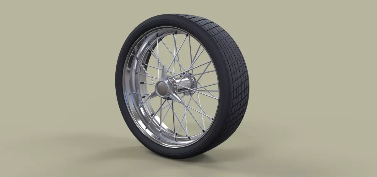 Wheel with spokes 3D model