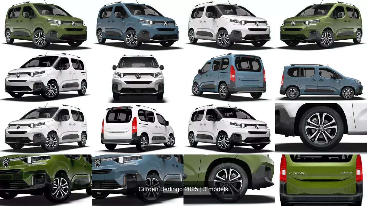 Citroen Berlingo 2025 3D Model Pack