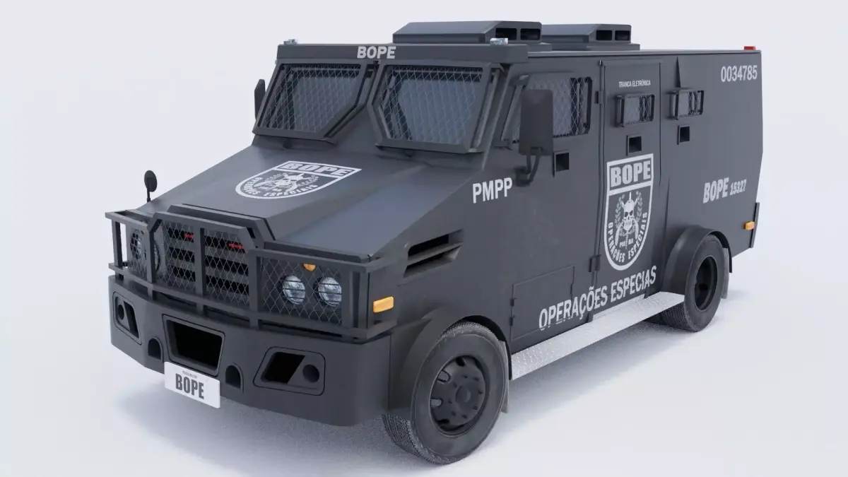 Blindado BOPE Free low-poly 3D model