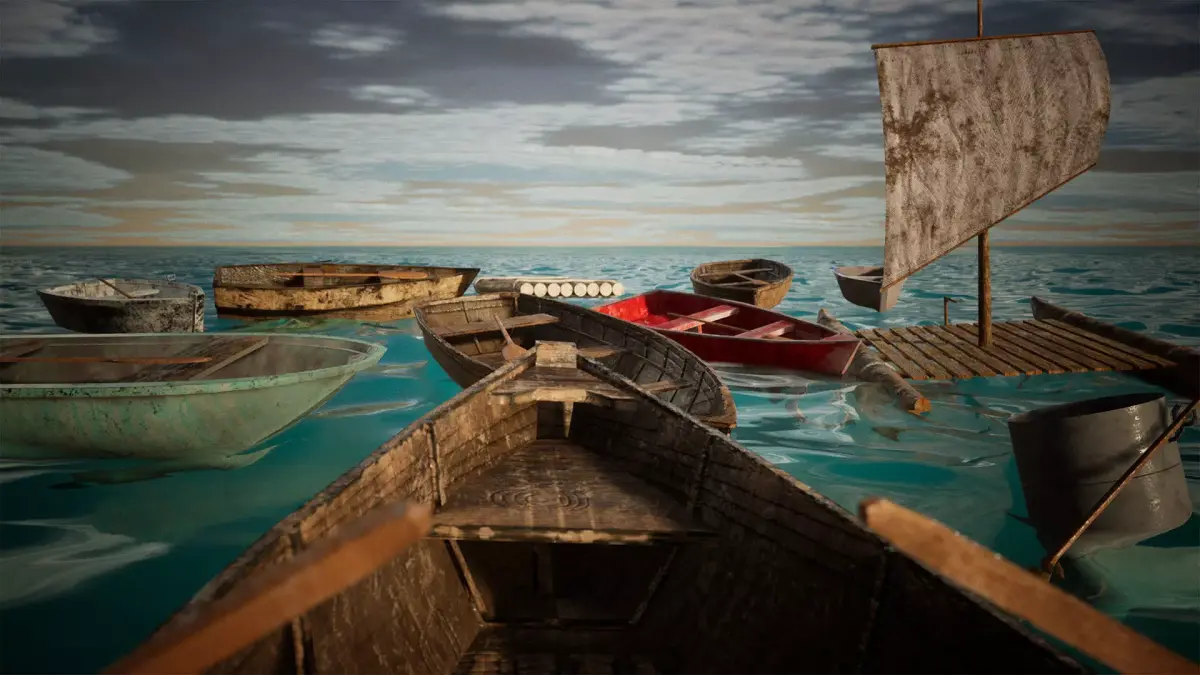 Boats Package 12 Assets Low-poly 3D model