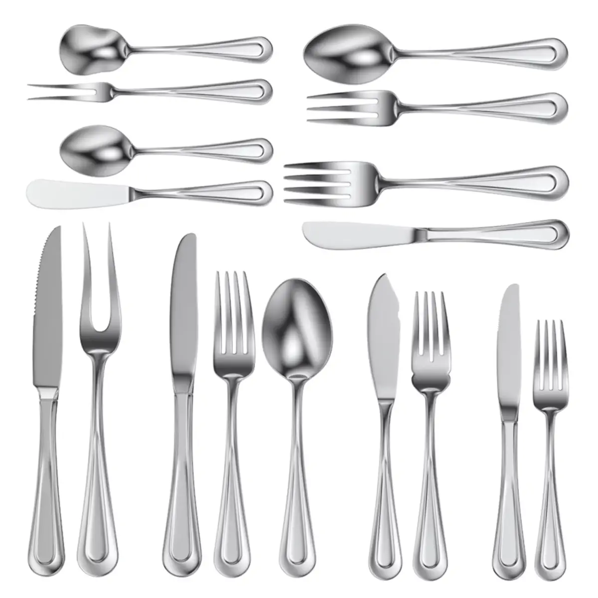 Classic Cutlery 17 Pieces COLLECTION 3D model