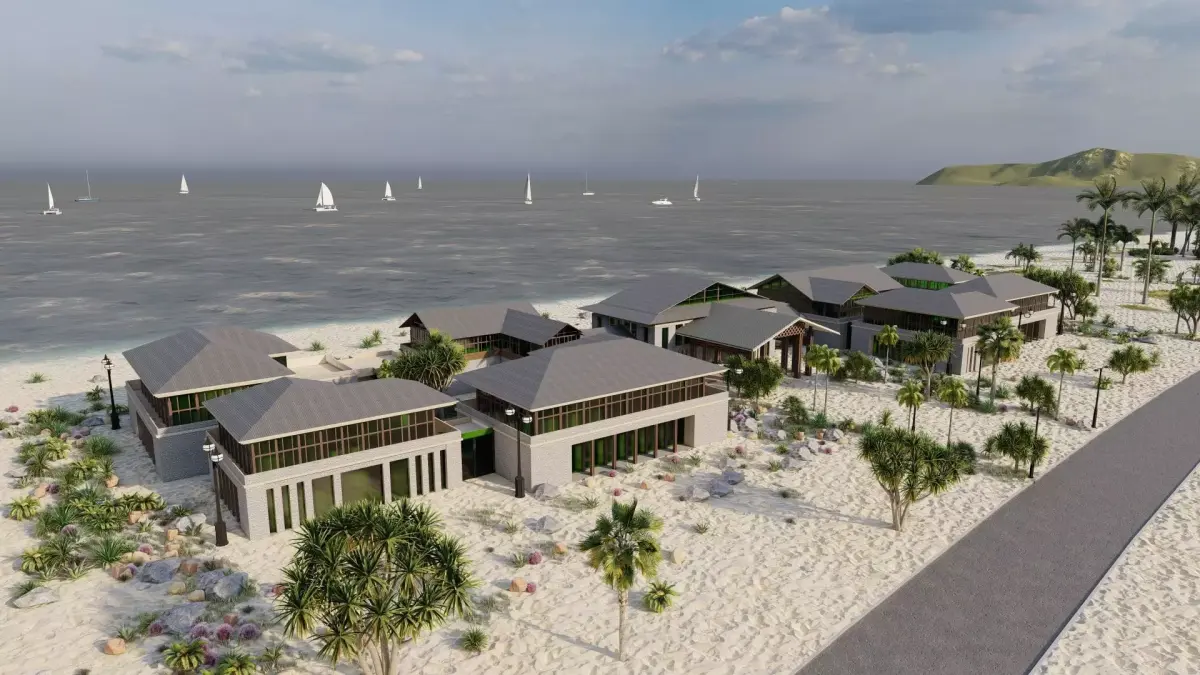 Hotel Beach-Hotel Beach Resort 3D model order