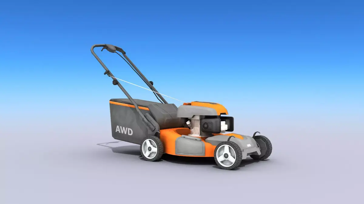 Lawn Mower Low-poly 3D model order