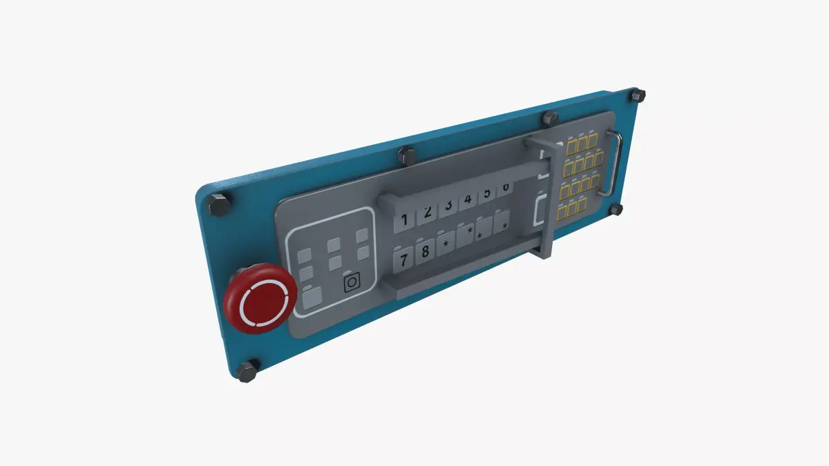 IS Machine Control panel 3D model