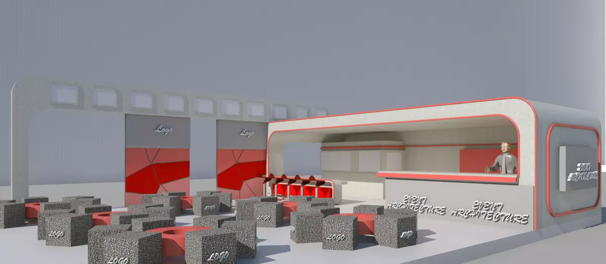 event architecture- materials in Revit 3D model
