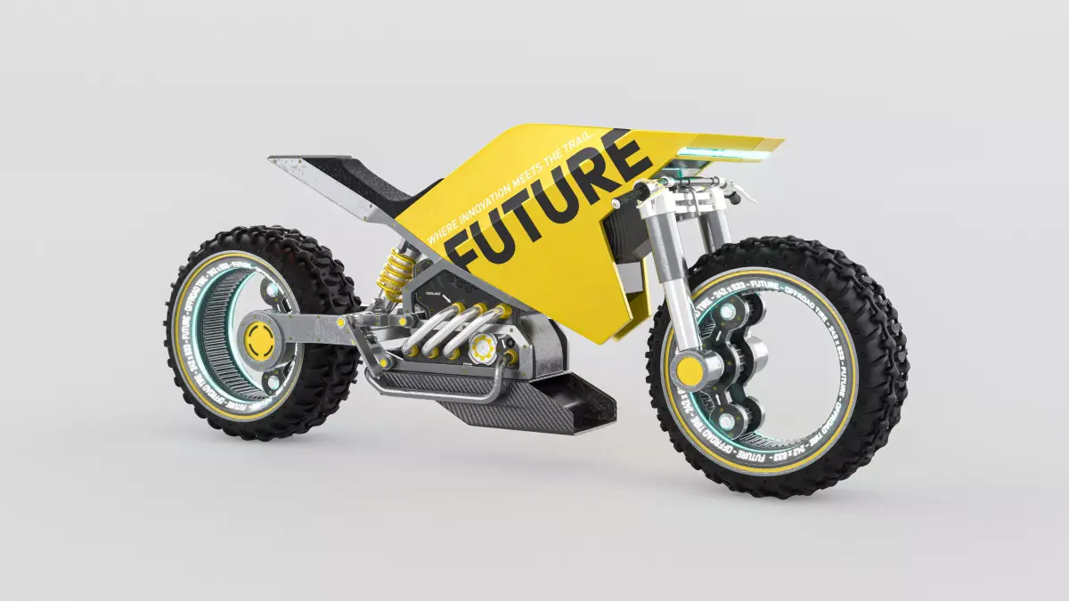 FUTURE BIKE Low-poly 3D model