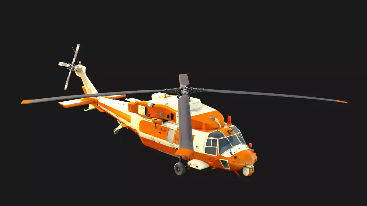 Blackhawk Medical Helicopter No Rig 3D model