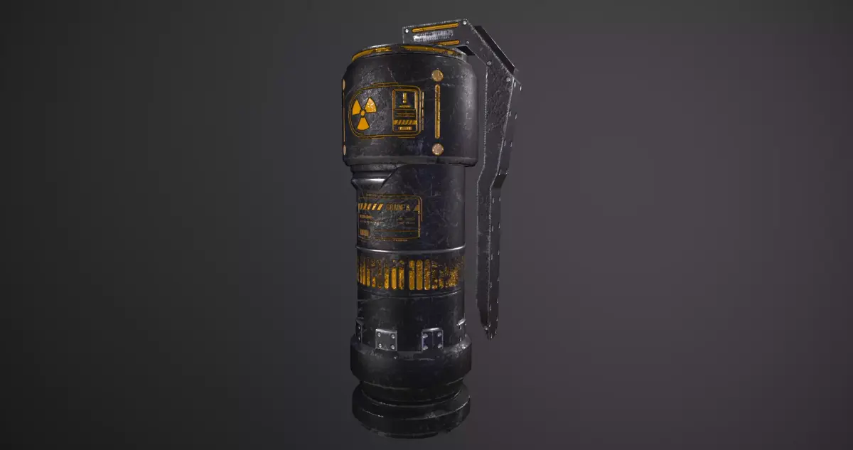 3D Low Poly FlashBomb flashlight Low-poly 3D model