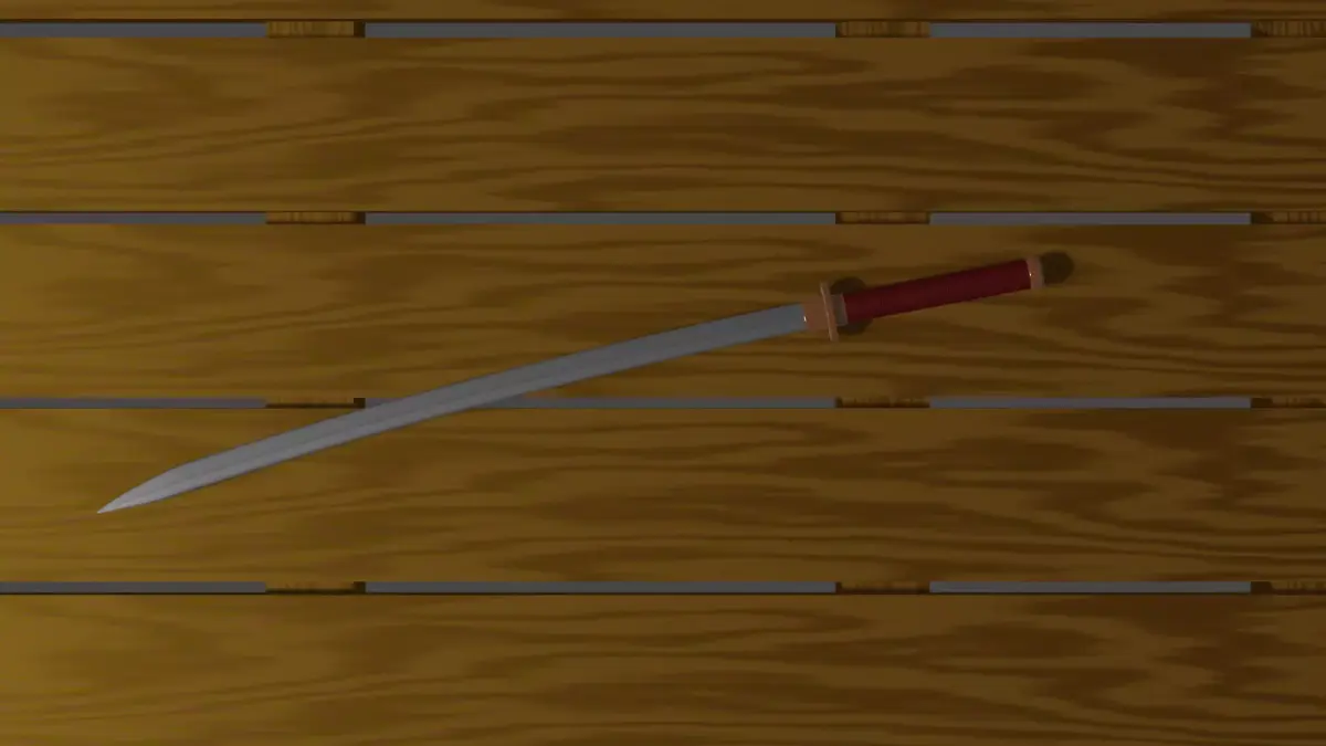 katana sword 3D model 2