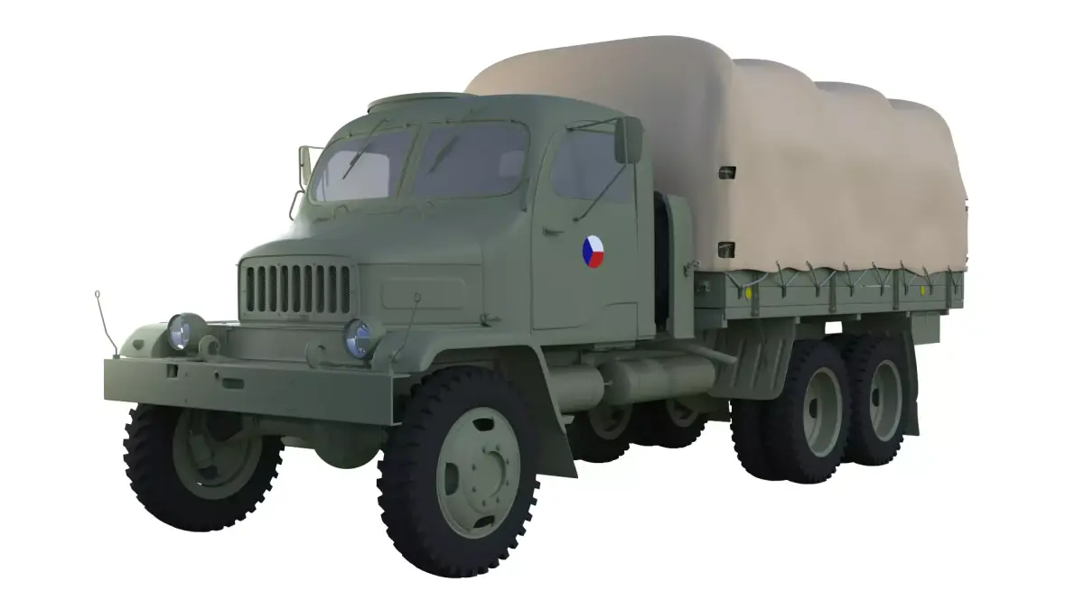 Praga V3S military truck Czechoslovakia 3D model