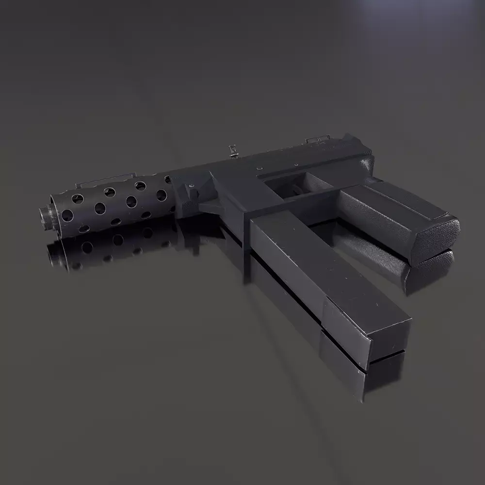 TEC-9 gun Low-poly 3D model