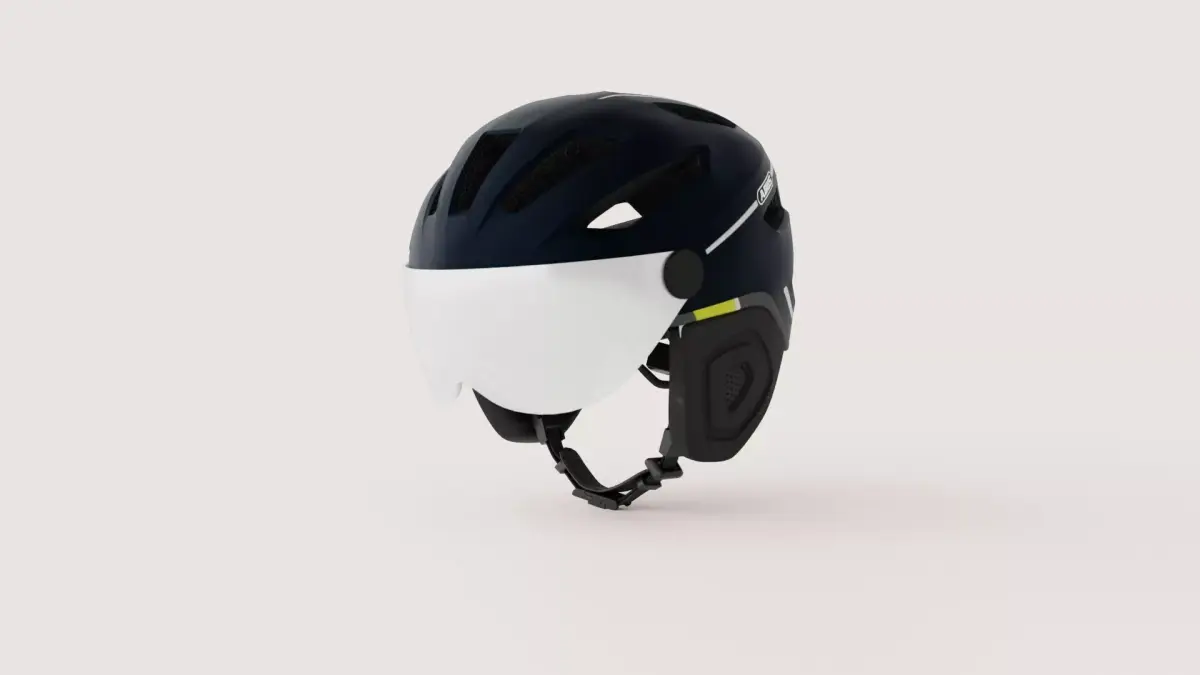 Pedelec Bicycle Helmet - Blue Low-poly 3D model