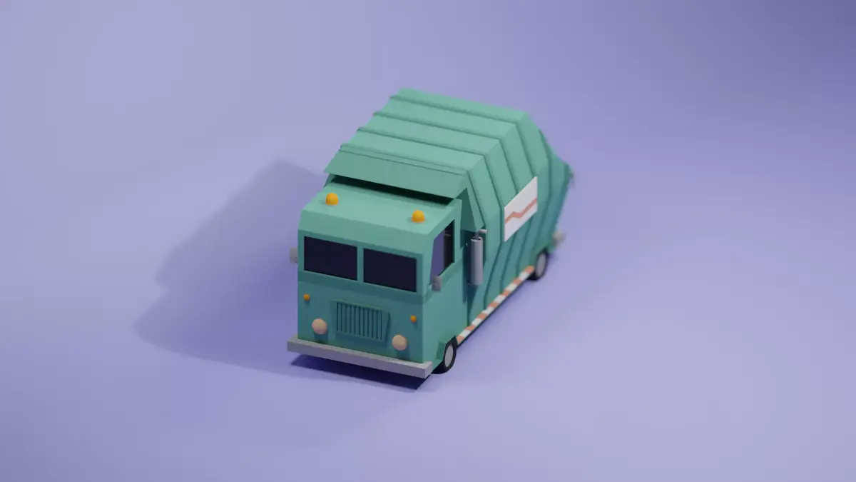 Garbage truck 3D model