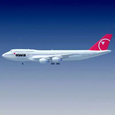 Boeing 747 North West V2 3D model