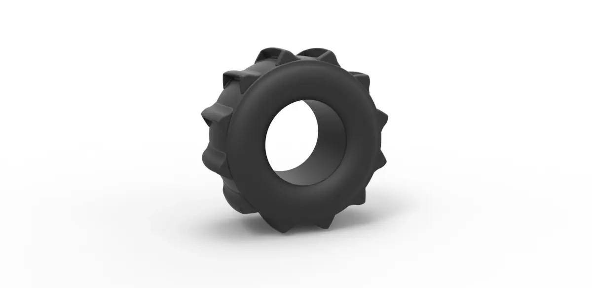 Dirt dragster rear tire 3 Scale 1 to 25 3D print model