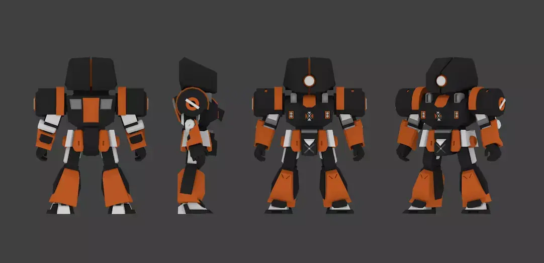Super Mecha 21 - Onzee of Code Name ON33Z Low-poly 3D model