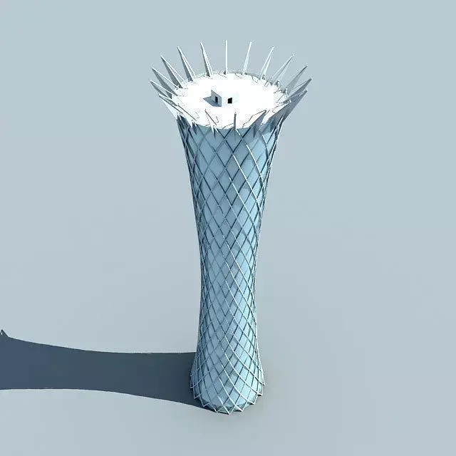 Modern glass city tower Building 81 3D model