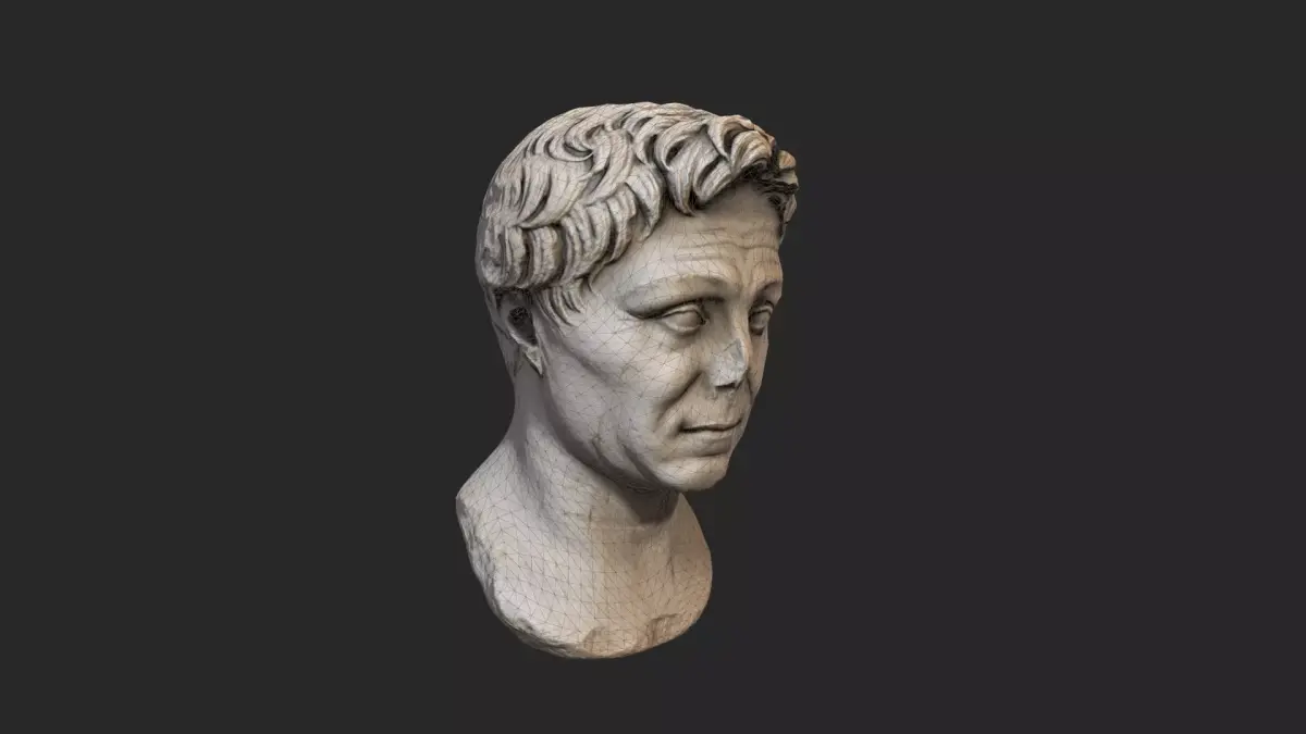 Head Sculpture Model Low-poly 3D model