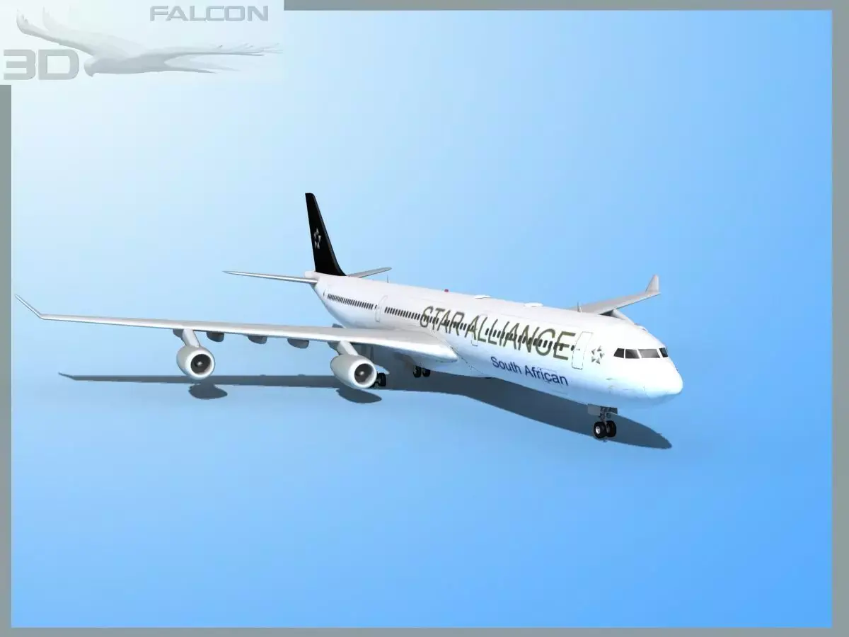 Falcon3D A340-600 Star Alliance 3D model