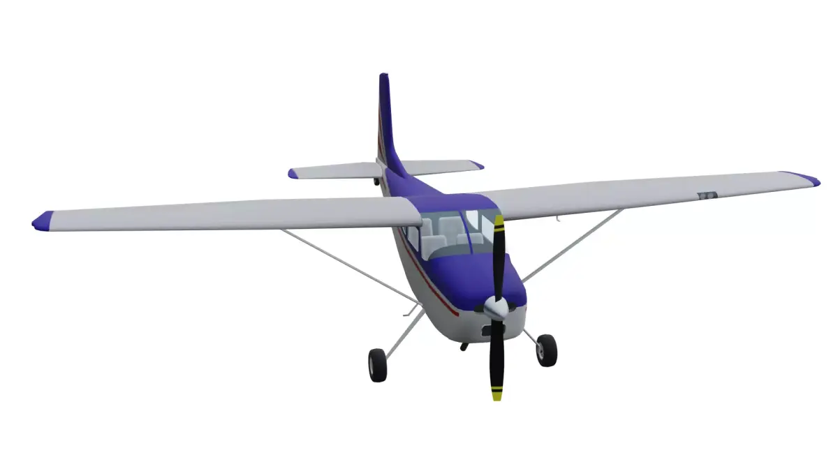 Cessna 180 Skywagon Low-poly 3D model