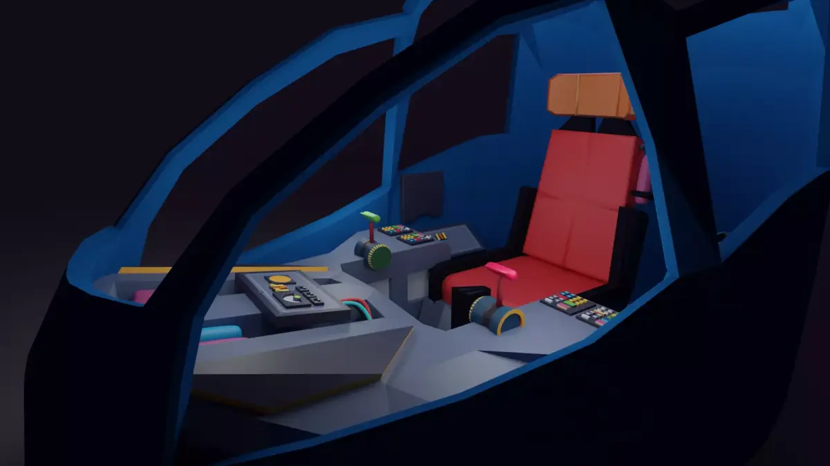 Spaceship Cockpit for VR Free low-poly 3D model