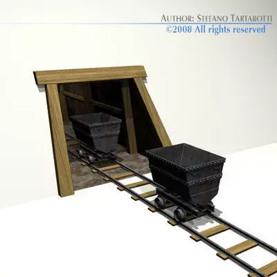 Mine cave 3D model