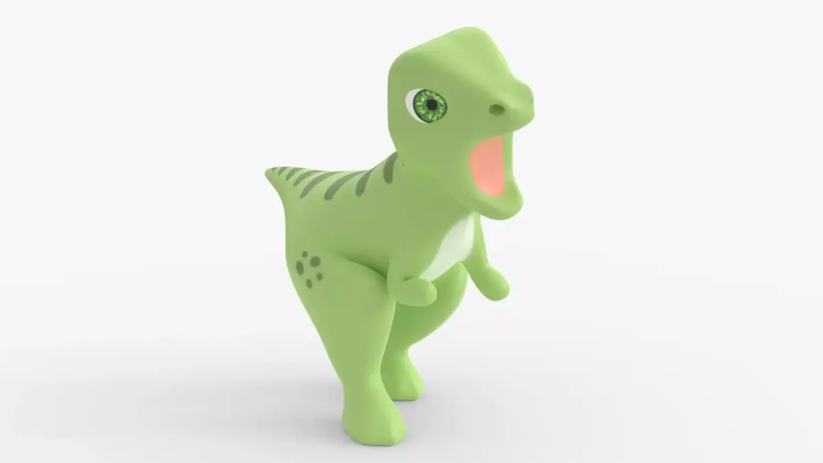 Cartoon Baby T Rex Low-poly 3D model