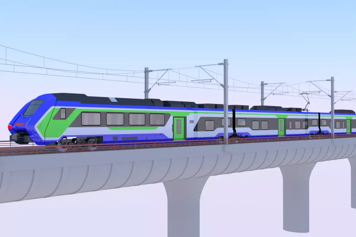Bridge with Hitachi HTR 412 3D model